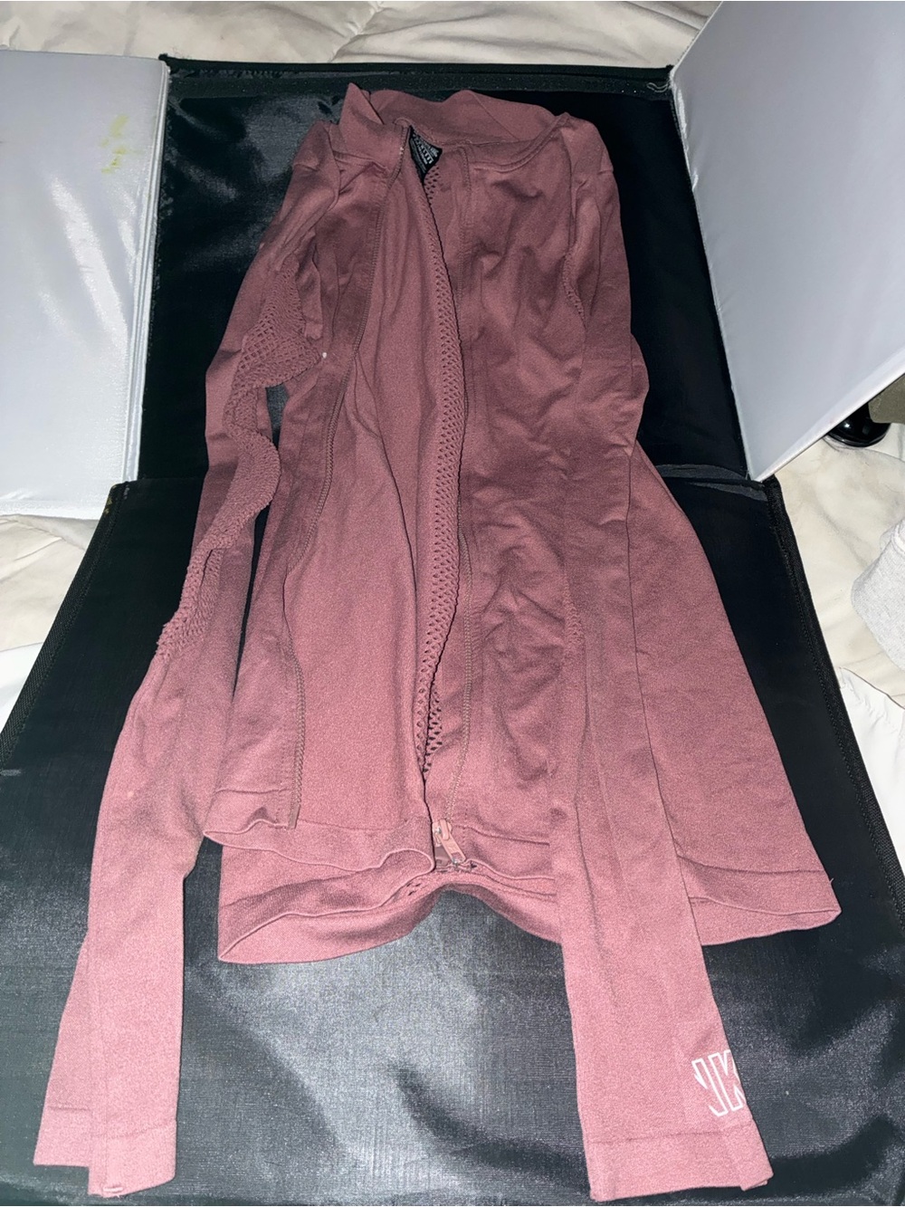 PINK Victoria's Secret Dusty Rose Zip Front Bomber Jacket